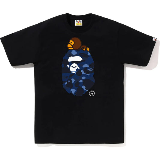 BAPE Color Camo Milo On Big Ape Tee Black/Blue