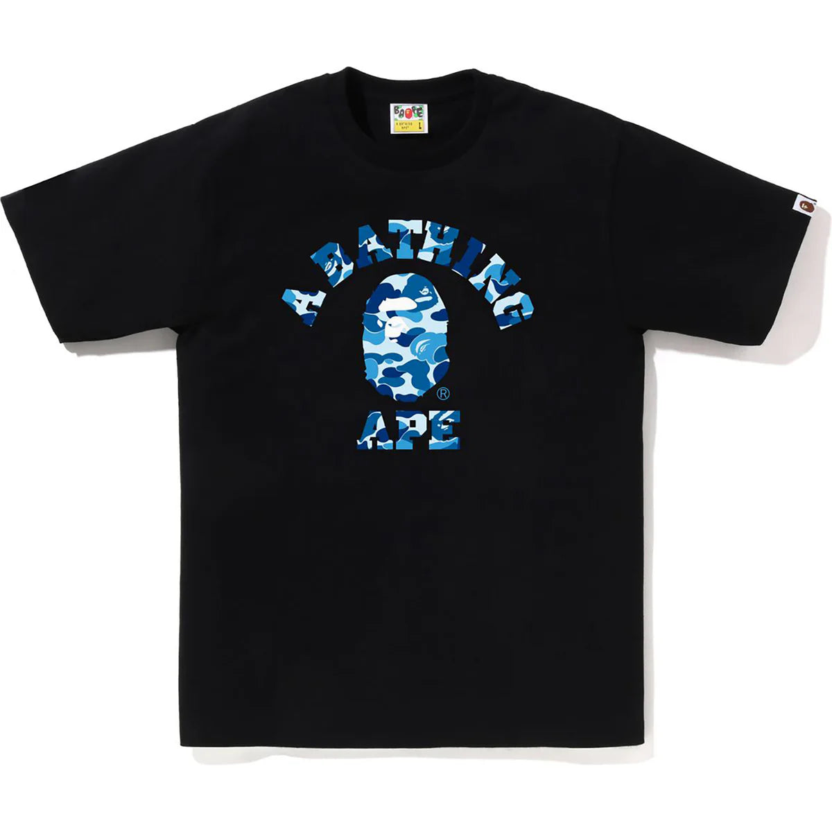 BAPE ABC Camo College Logo Tee Black/Blue