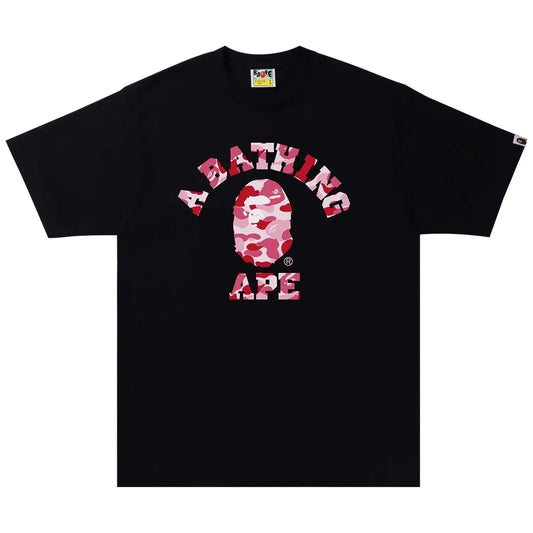 BAPE ABC Camo College Logo Tee Black/Pink