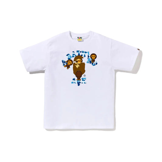 BAPE ABC Camo College Milo Tee White/Blue