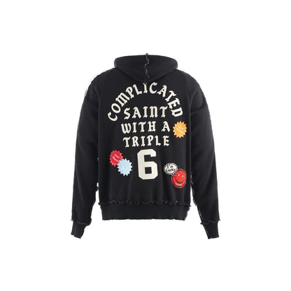 Saint Michael  ALM Zip-Up Hoodie Black