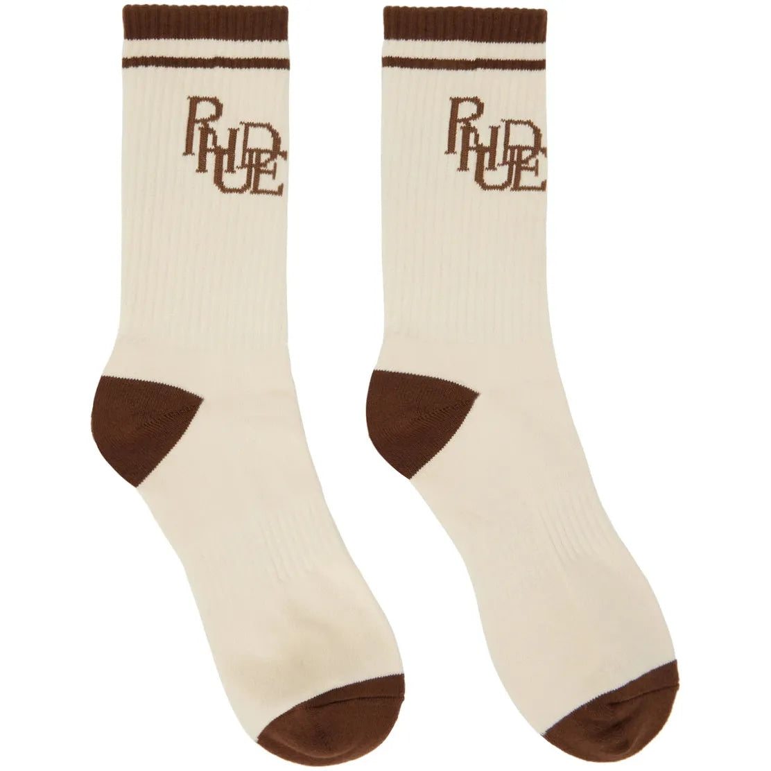 Rhude Scribble Logo Socks Beige/Brown