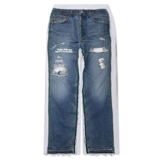 Better With Age Franklin Denim Sweatpants Indigo/White