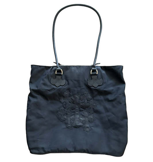 Chrome Hearts Nylon Cross Patch Tote Black