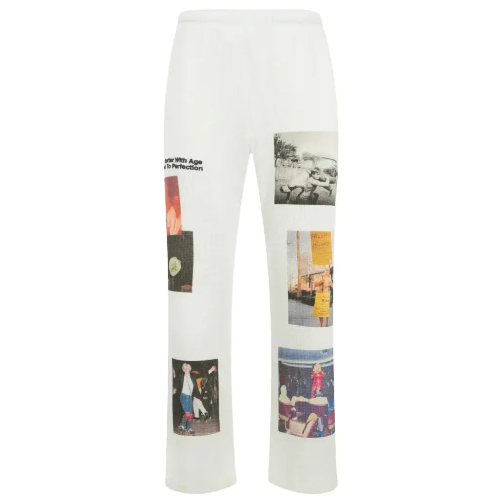 *Better With Age Ricky Waffle Sweatpants White