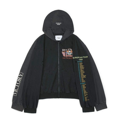 Protocol Index Four hands Zip Hoodie Black