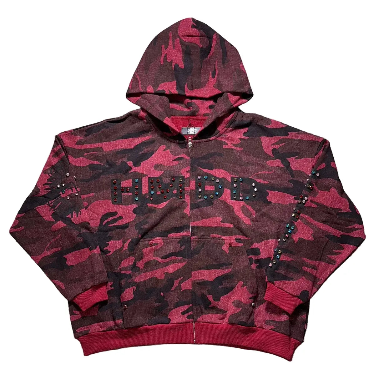 HMDD Camo Chimstone Red Zip-Up Hoodie