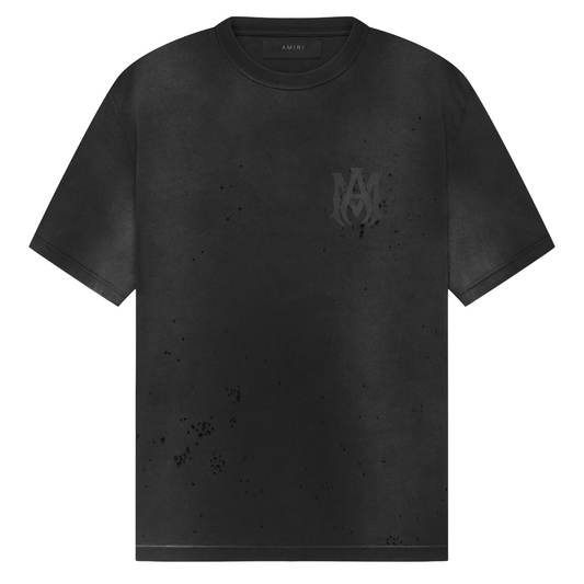 Amiri MA Logo Shotgun Tee Faded Black