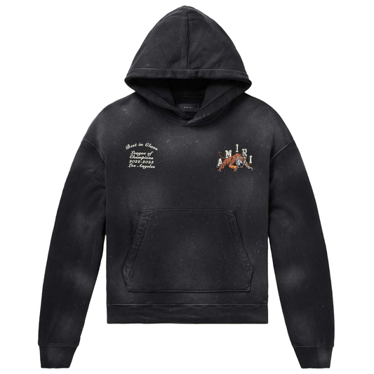 Amiri Vintage Tiger Varsity Hoodie Black