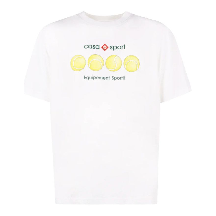 Casablanca Casa Sport Tennis Balls T-Shirt White