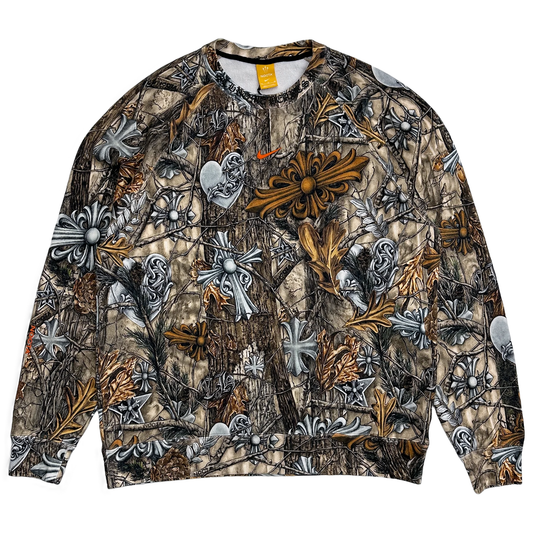 Chrome Hearts x Nike x NOCTA Multi Logo Horseshoe Crewneck Camo