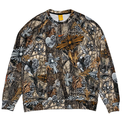 Chrome Hearts x Nike x NOCTA Multi Logo Horseshoe Crewneck Camo