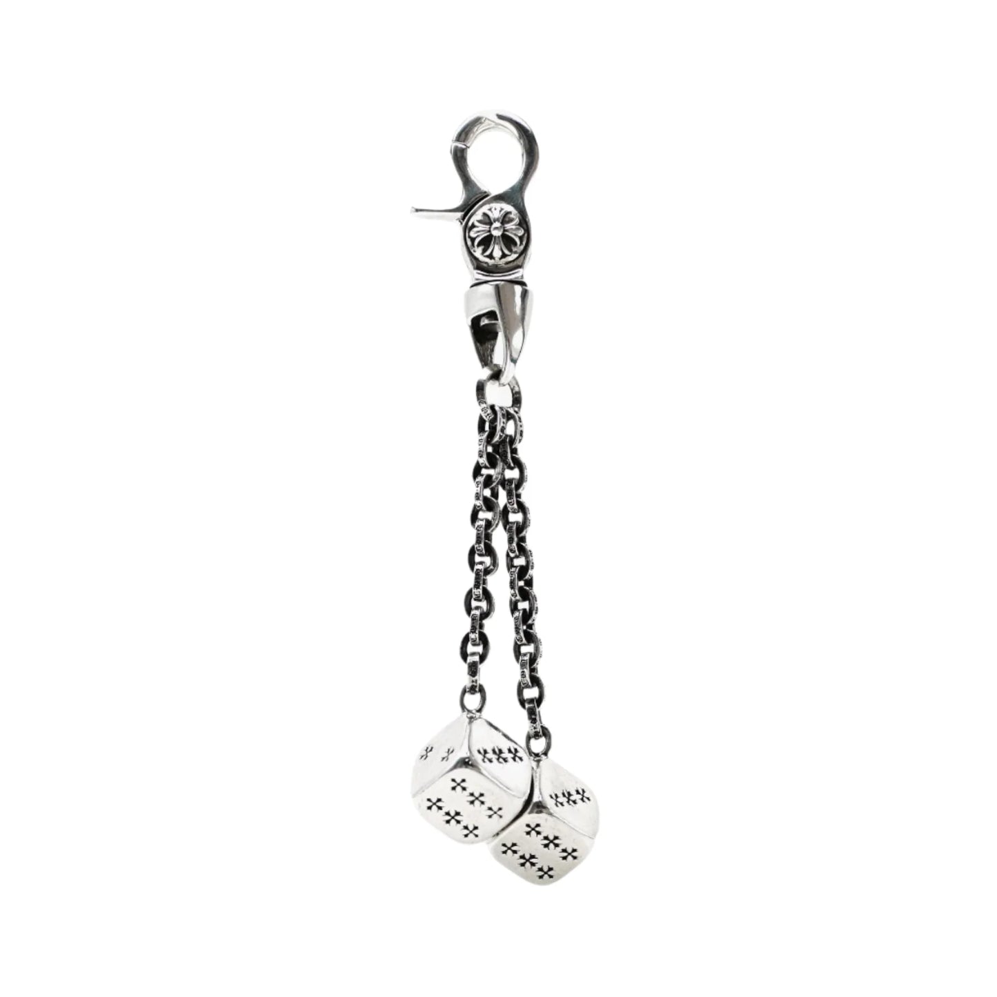 Chrome Hearts Silver Dice Keychain