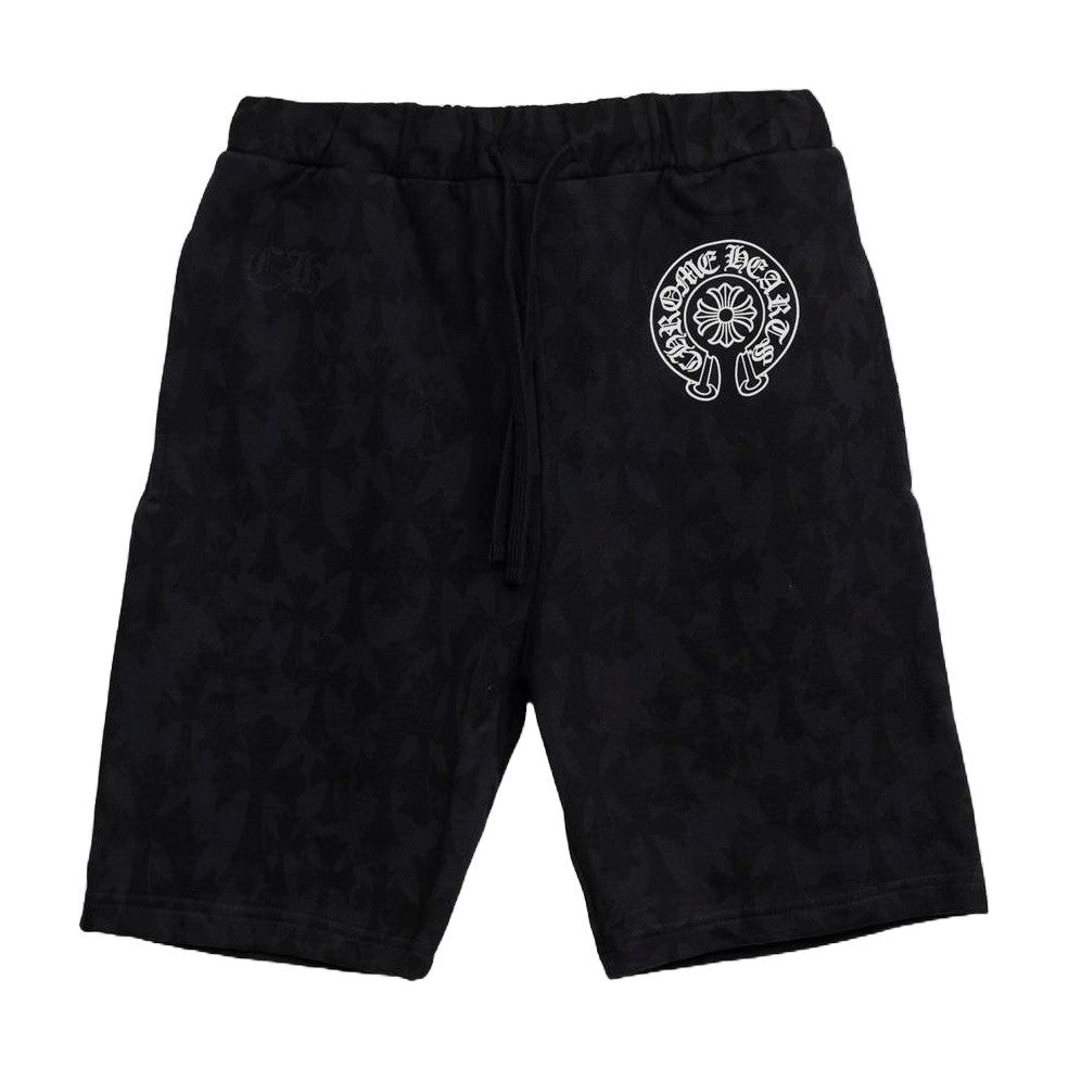 Chrome Hearts All Over Cemetery Monogram Sweat Shorts Black