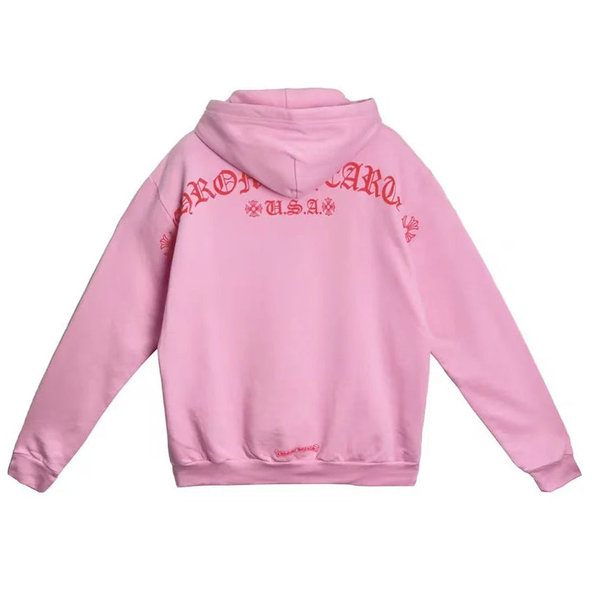 Chrome Hearts USA Script T-Bar Logo Hoodie Pink – Endless Supply Chrome Hearts USA Script T-Bar Logo Hoodie Pink – Endless Supply