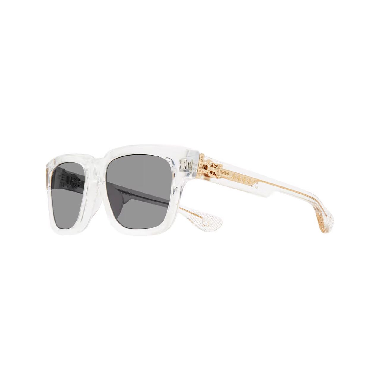 Chrome Hearts Box Officer Sunglasses Crystal/Gold