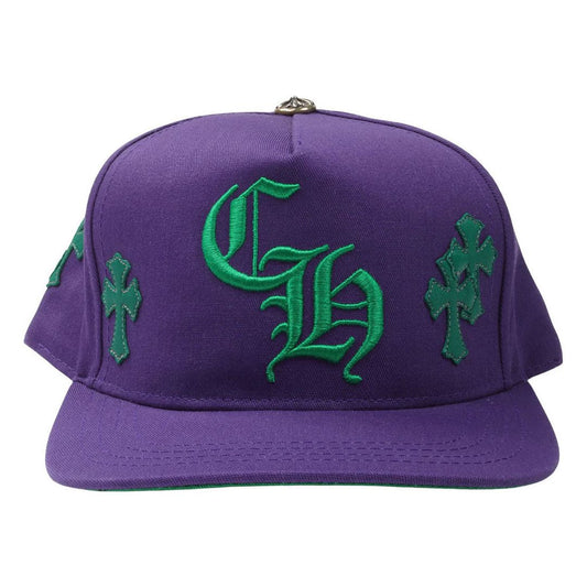 Chrome Hearts CH Cross Patch Baseball Hat Purple/Green