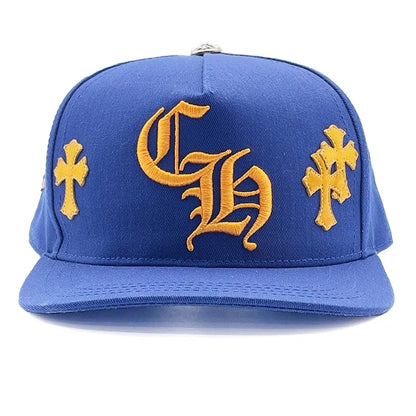 Chrome Hearts CH Cross Patch Baseball Hat Blue/Yellow – Endless Supply