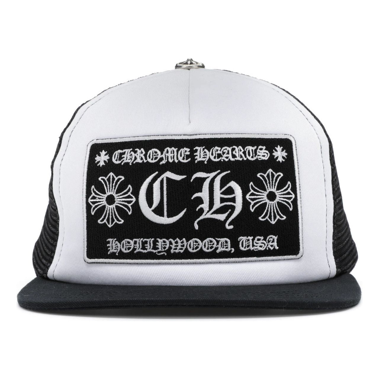 Chrome Hearts CH Hollywood Trucker Hat Black/White (Kid's Sizing)