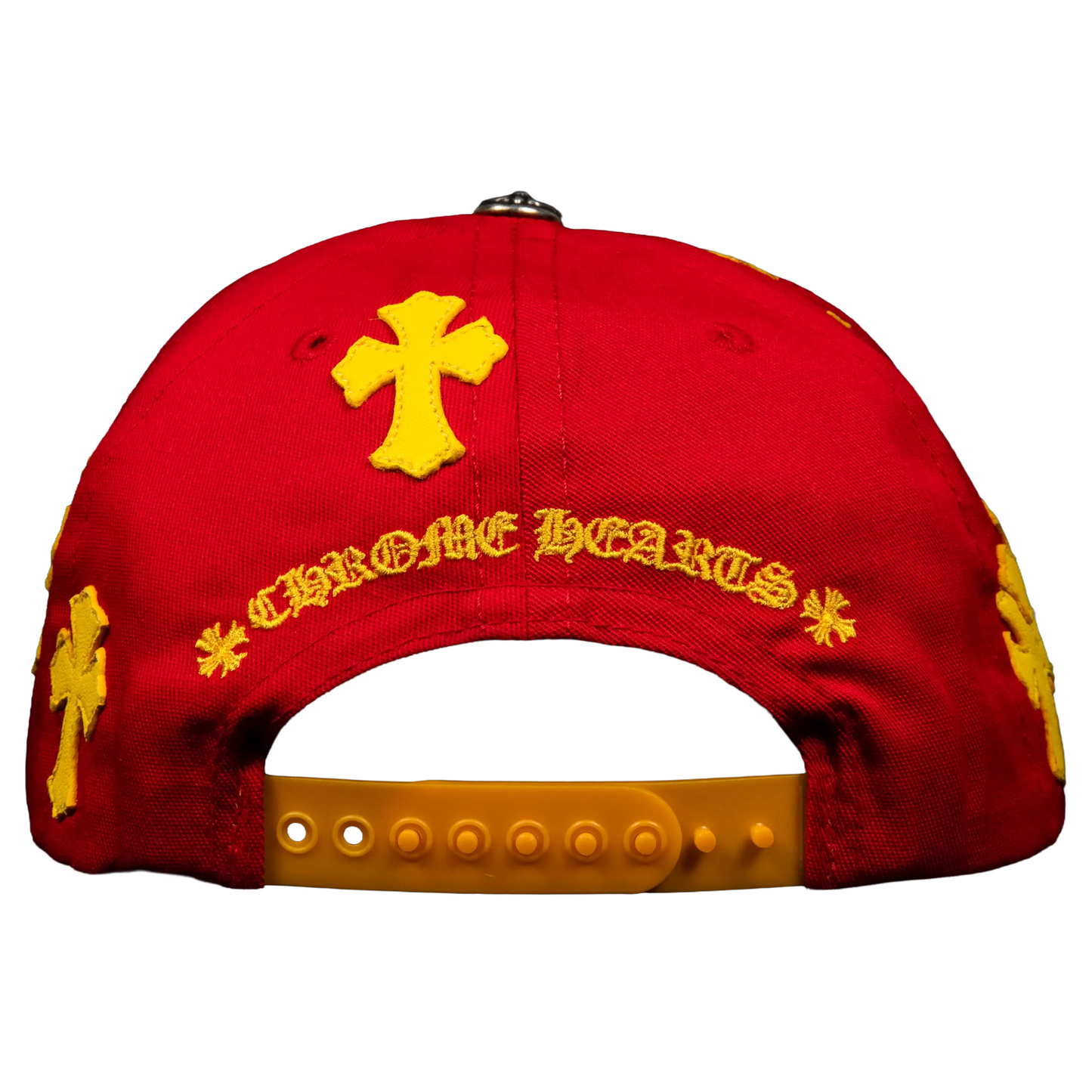 Chrome Hearts CH Cross Patch Baseball Hat Red/Yellow