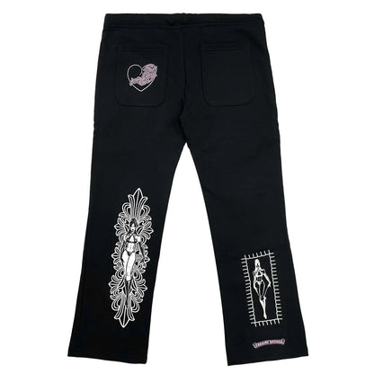 Chrome Hearts Deadly Doll Miami Art Basel Exclusive Sweatpants Black/Pink
