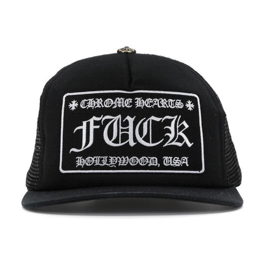 Chrome Hearts F**K Hollywood Trucker Hat Black