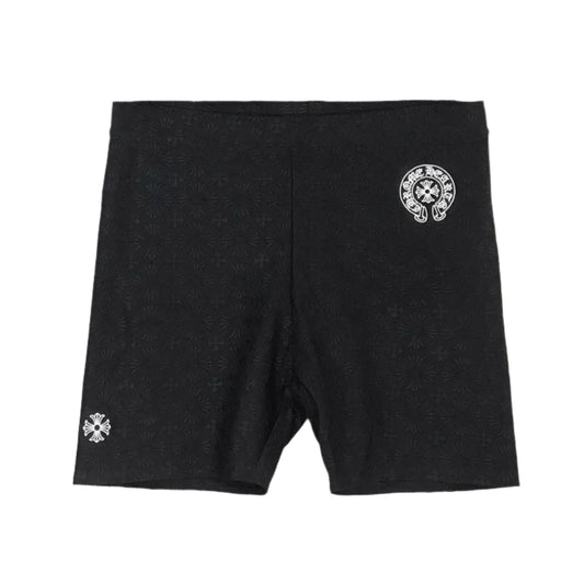 Chrome Hearts Monogram Horseshoe Logo Biker Shorts Black (Women's)