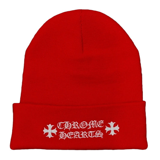 Chrome Hearts Logo Beanie Red