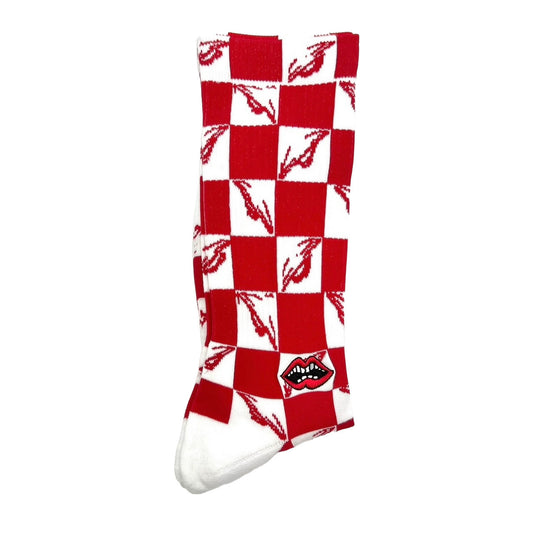 Chrome Hearts Matty Boy 99 Eyes Socks White/Red