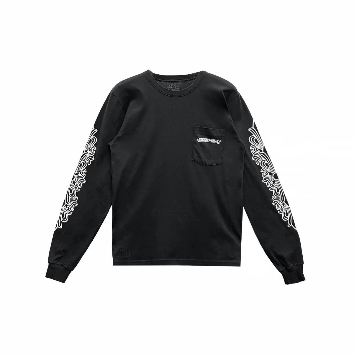 Chrome Hearts Aspen Exclusive Scroll Logo Floral L/S T-Shirt Black
