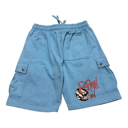 Chrome Hearts Matty Boy Brain New Cargo Sweat Shorts Blue