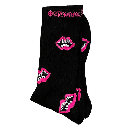 Chrome Hearts Matty Boy Chomper Socks Black/Pink