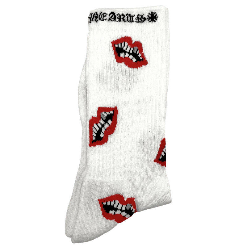 Chrome Hearts Matty Boy Chomper Socks White