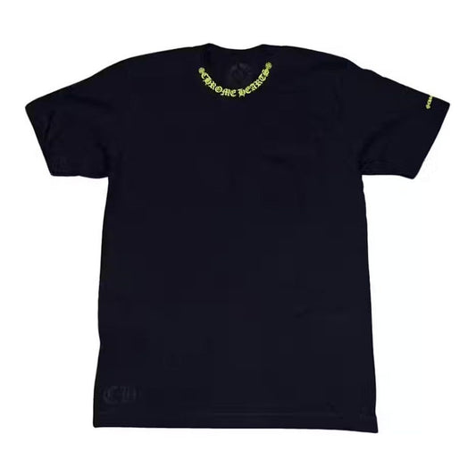 Chrome Hearts Neck Logo T-Shirt Black/Neon Yellow