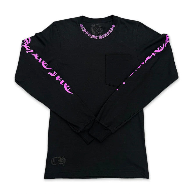 Chrome Hearts Neck Scroll L/S T-Shirt Black/Purple