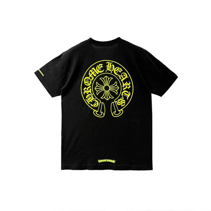 Chrome Hearts Neon Yellow Horseshoe Pocket T-Shirt
