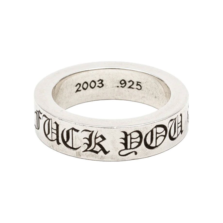 Chrome Hearts Silver F*ck You 6MM Ring