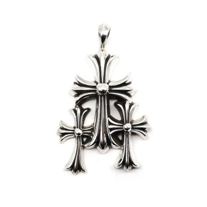 Chrome Hearts Silver Triple Cross Pendant