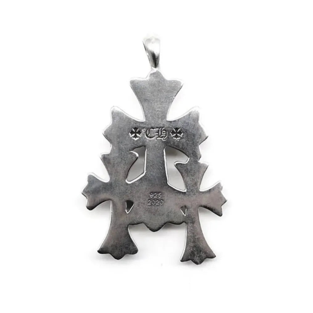 Chrome Hearts Silver Triple Cross Pendant