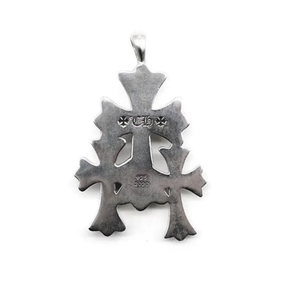 Chrome Hearts Silver Triple Cross Pendant