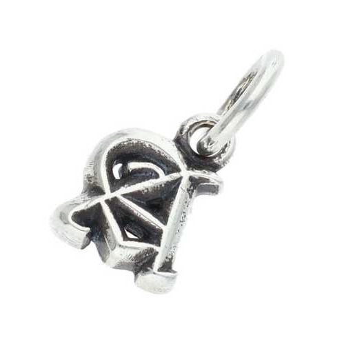 Chrome Hearts Silver Alphabet A Initial Mini Charm Pendant