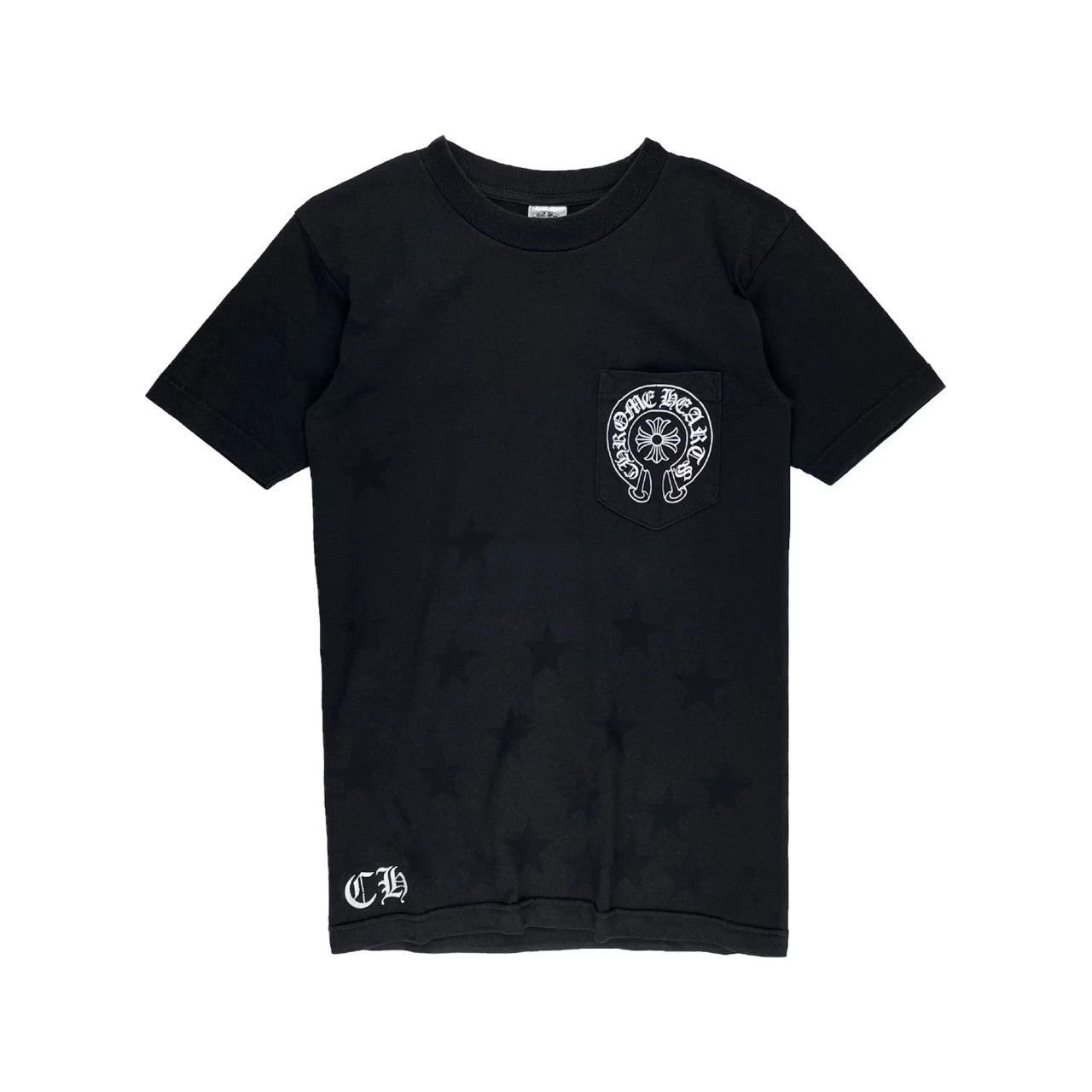 Chrome Hearts Star Scroll Horseshoe Logo Pocket T-Shirt Black