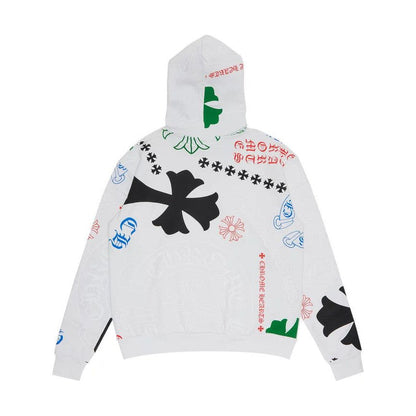 Chrome Hearts Stencil Hoodie 'White/Multicolor'