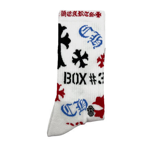 Chrome Hearts Stencil Socks White