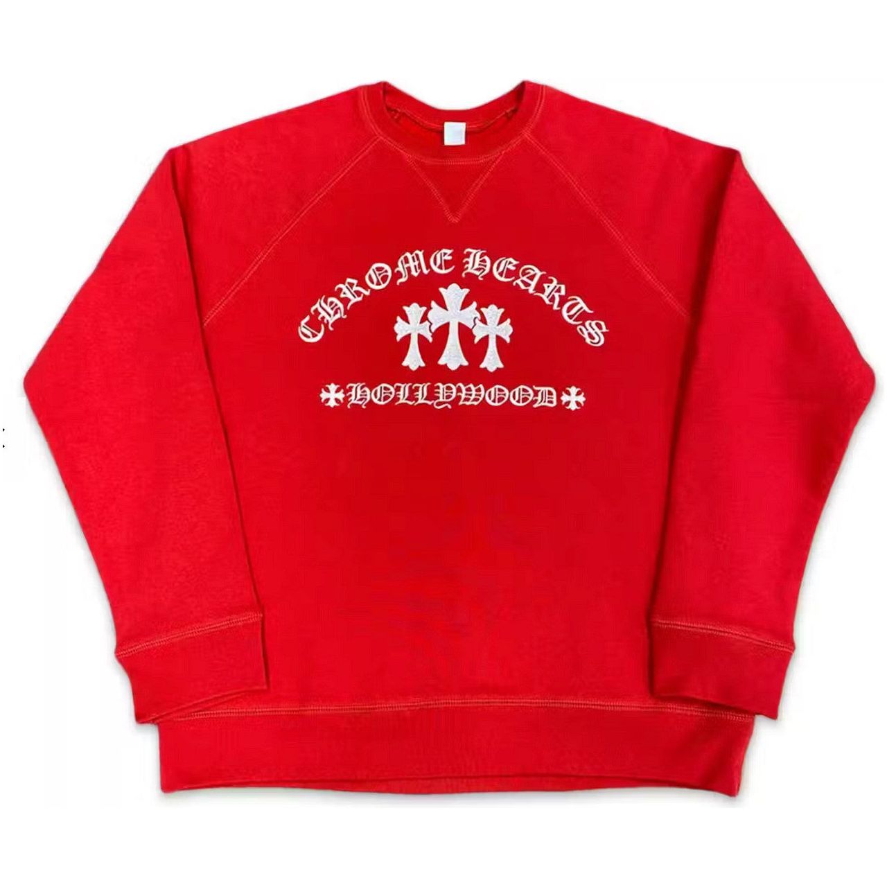 Chrome Hearts Triple Cross Hollywood Crewneck Red