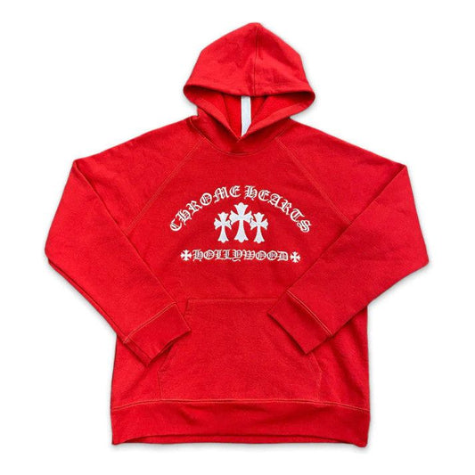 Chrome Hearts Triple Cross Hollywood Hoodie Red