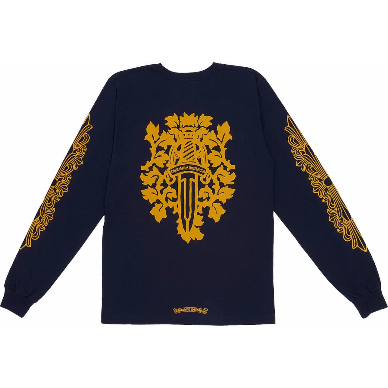 Chrome Hearts V89 Dagger L/S T-shirt Navy/Yellow