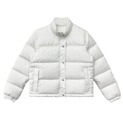 Cross Pattern Jacket Chrome Hearts Monogram Cross Puffer Down Jacket White – Endless Supply