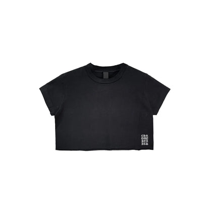 Chrome Hearts Embroidered Cropped Short-Sleeve T-Shirt Black (Women’s)