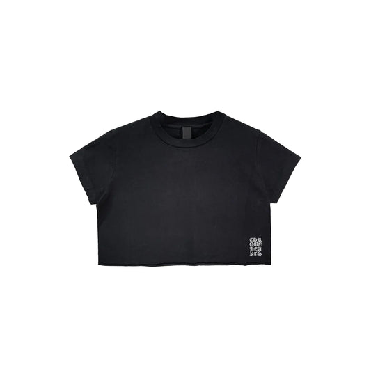 Chrome Hearts Embroidered Cropped Short-Sleeve T-Shirt Black (Women’s)